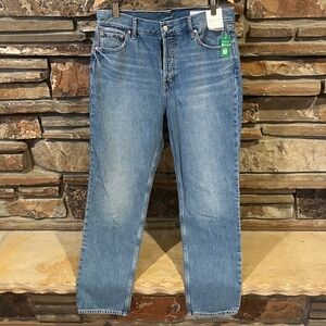 GAP 90s Straight High Rise Classic Blue Jeans